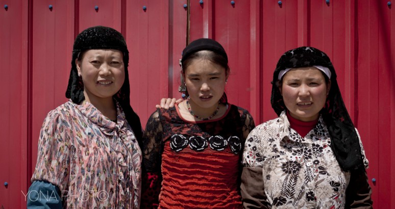 Hui Women posing in Menyuan