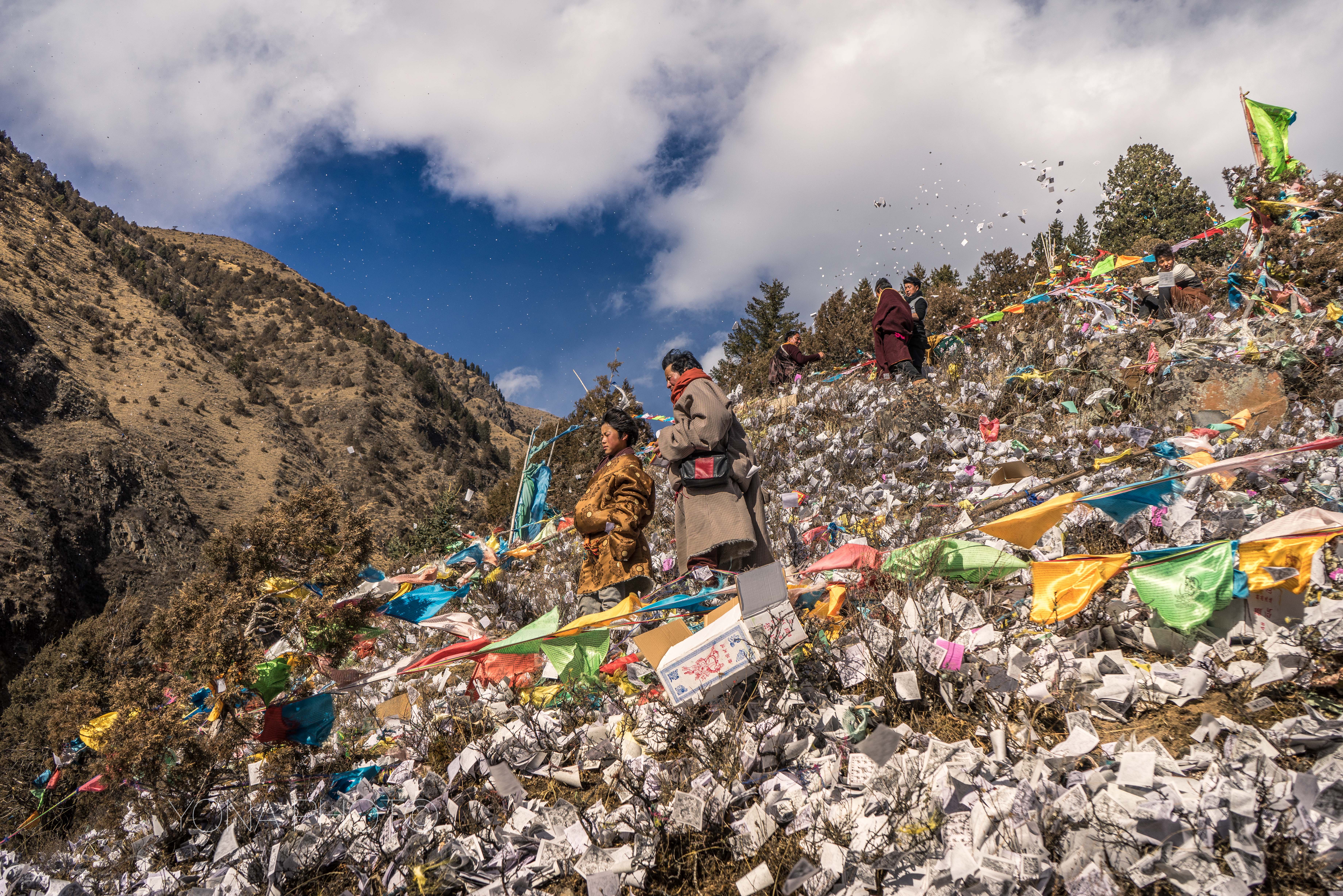 Father son prayer flags